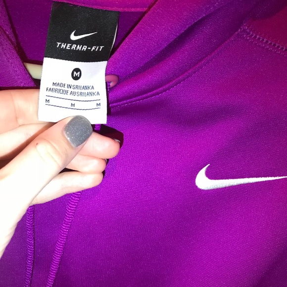 Pink/ purple Nike pullover with hood - Picture 3 of 3